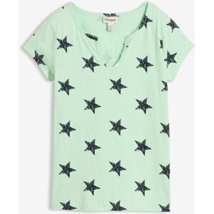 bonprix T-Shirt schmale Passform, Kurzarm-Design, mit Sternprint