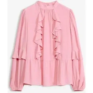 bonprix Tunikabluse mit Volantsrosa 54Damen