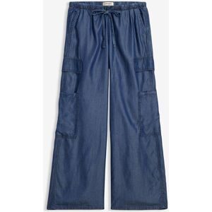 bonprix Weite Schlupfhose aus fließendem Lyocellblau 36Damen