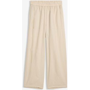 bonprix Barrel-Hose aus leichtem Leinen-Mixbeige 50Damen