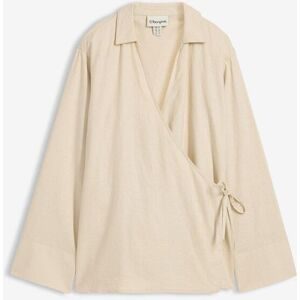 bonprix Wickelbluse aus Leinenmixbeige 44Damen