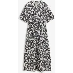 bonprix Weites Midikleid aus reiner Baumwolleweiß 48Damen