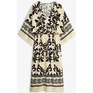 bonprix Midikleid aus fließendem Viskoe-Mixbeige 46Damen