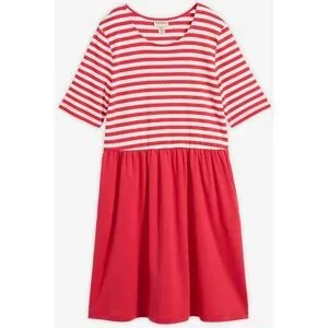 bonprix Shirtkleid aus reiner Baumwollerot 48Damen