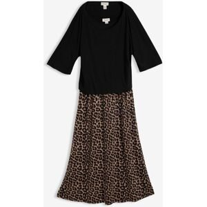 bonprix Shirt Kleid aus fließendem Viskose-Elasthan-Mixschwarz 40Damen