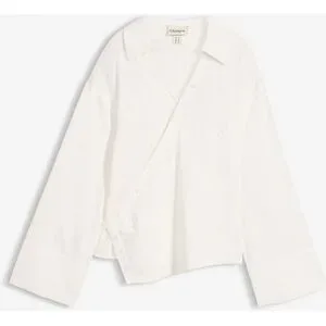 bonprix Asymmetrische Bluse aus Viskose-Mixweiß 48Damen
