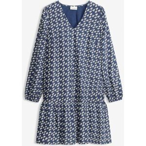 bonprix Minikleid aus strukturiertem Crinkleblau 46Damen