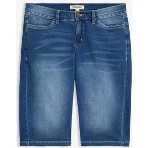 bonprix Jeans Bermuda Mid Waist, Stretchblau 52Damen