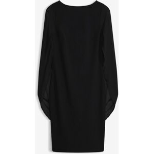 bonprix Cocktailkleid mit Chiffon-Ärmelschwarz 46Damen