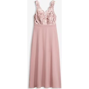 bonprix Maxikleid mit Paillettenstickereirosa 36Damen