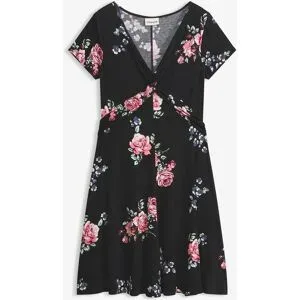 bonprix Jerseykleid aus Viskose-Mixschwarz 48Damen
