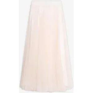 bonprix Maxirock mit zarter Tüllschicht, ausgestellte Passform, aus leichtem Polyester