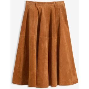 bonprix Midirock aus weichem Verlourslederbraun 36Damen