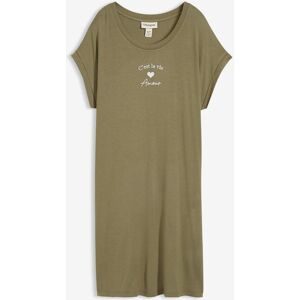 bonprix Jersey-Kleid mit Stickerei aus Viskose-Elasthan-Mixgrün 40Damen