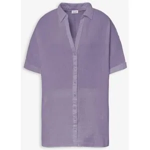bonprix Oversize-Longbluse aus softem Musselinlila 52Damen