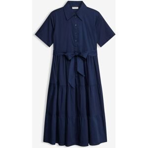bonprix Blusenkleid aus elastischem Baumwoll-Mixblau 54Damen
