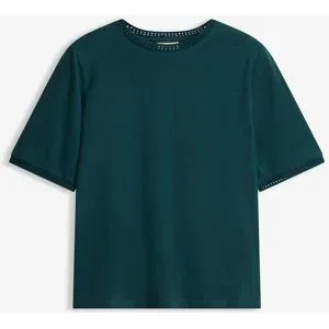 bonprix Shirt mit Spitzenbortegrün 36Damen