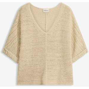 bonprix Grobstrick-Pullover in Bändchengarnbeige 40Damen