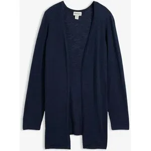 bonprix Strickjacke aus reiner leichter Baumwoll-Slub Qualitätblau 52Damen