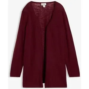 bonprix Strickjacke aus reiner leichter Baumwoll-Slub Qualitätrot 36Damen