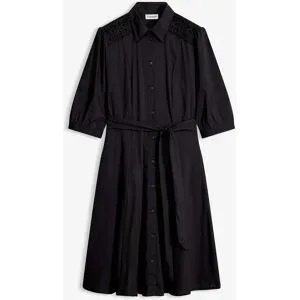 bonprix 2-in-1-Kleid Set, 2 tlg. für Businessmode, aus Baumwolle, ausgestellte Passform