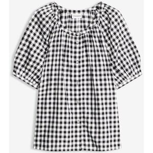 bonprix Bluse aus reiner Baumwolleschwarz 42Damen