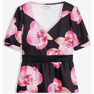 bonprix Shirt mit Peplumschwarz 48Damen