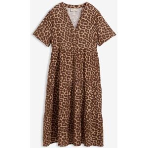 bonprix Tunika-Kleid aus weichem Musselinbraun 36Damen