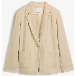 bonprix Blazer aus reinem Leinenbeige 40Damen