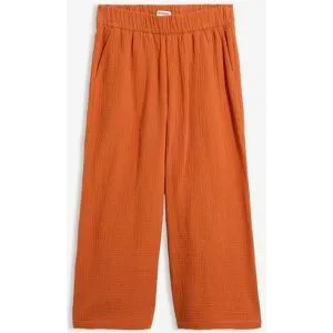 bonprix Marlenehose aus Baumwoll-Musselinorange 44Damen