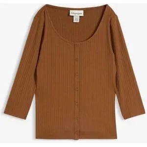 bonprix Shirt aus softem Modal-Mixbraun 52Damen