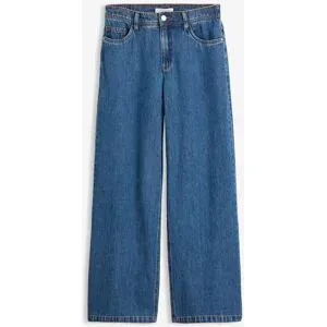 bonprix Wide-Leg-Jeans Mid Waist croppedblau 46Damen