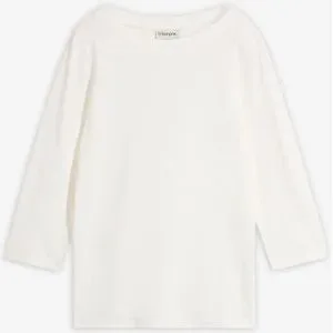 bonprix Shirt aus reiner schwerer Bio-Baumwolleweiß 48Damen