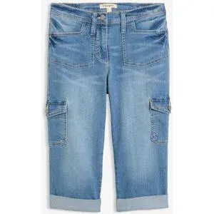 bonprix Cargo Jeans, Mid Waist, Stretchblau 38Damen