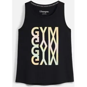 bonprix Schnelltrocknendes Sport-Top mit Racerbackschwarz 44Damen
