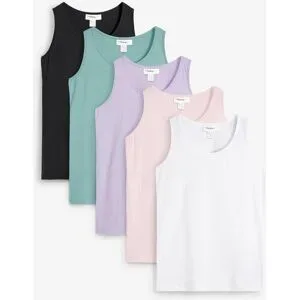 bonprix Longtop Packung, 5 tlg. figurumspielende Passform, po-bedeckend