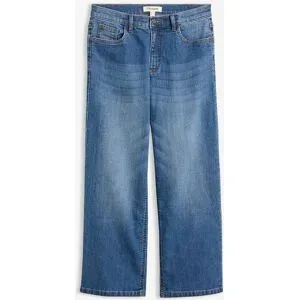 bonprix Wide-Leg-Jeans Mid Waistblau 52Damen