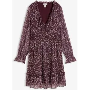 bonprix Minikleid aus feinem Meshrot 40Damen