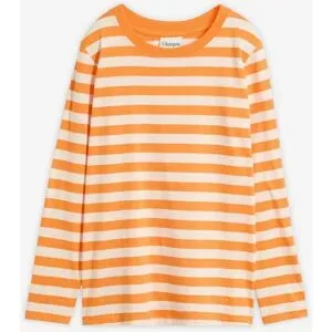 bonprix Streifenshirt aus reiner Bio-Baumwolleorange 48Damen