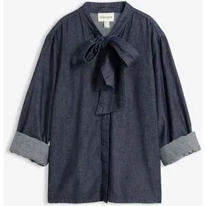 bonprix Jeansbluse aus reiner Baumwolleblau 40Damen