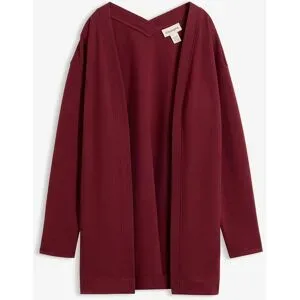bonprix Long-Sweatjacke aus weichem Baumwoll-Mixrot 48Damen