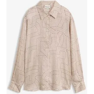 bonprix Fließende Hemdbluse mit Seidebeige 52Damen