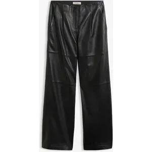 bonprix Lederhose mit Bundfaltenschwarz 50Damen