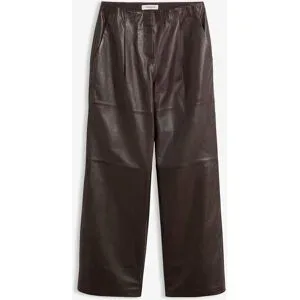 bonprix Lederhose mit Bundfaltenbraun 46Damen