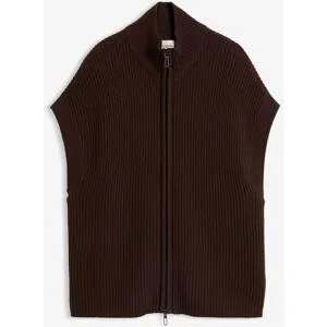 bonprix Strick-Weste aus weichem Woll-Mixbraun 36Damen