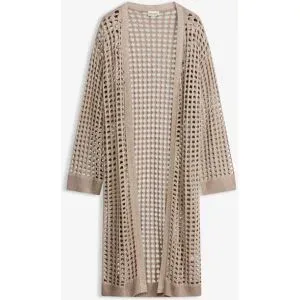 bonprix Strickmantel mit Lochstrickmusterbraun 40Damen