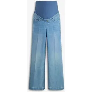 bonprix Weite Umstandsjeans aus elastischem Denim, Full Lengthblau 46Damen