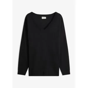 bonprix Oversize-Pullover aus Viskose- mixschwarz 52Damen