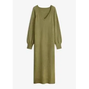 bonprix Oversized Strickkleid in Midilängegrün 40Damen