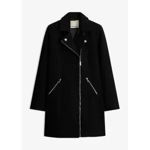bonprix Kurzmantel im Blazer-Stil, mit asymmetrischem Zipper und Reversekragen